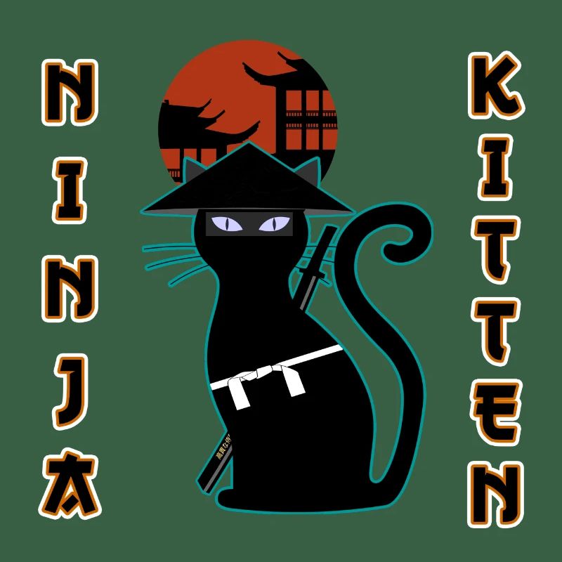 Ninja Katze Samurai Mieze Assassin Kätzchen Miau