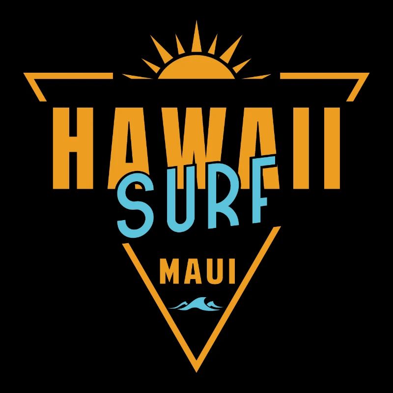 Hawaï Surf Maui Rétro Triangle