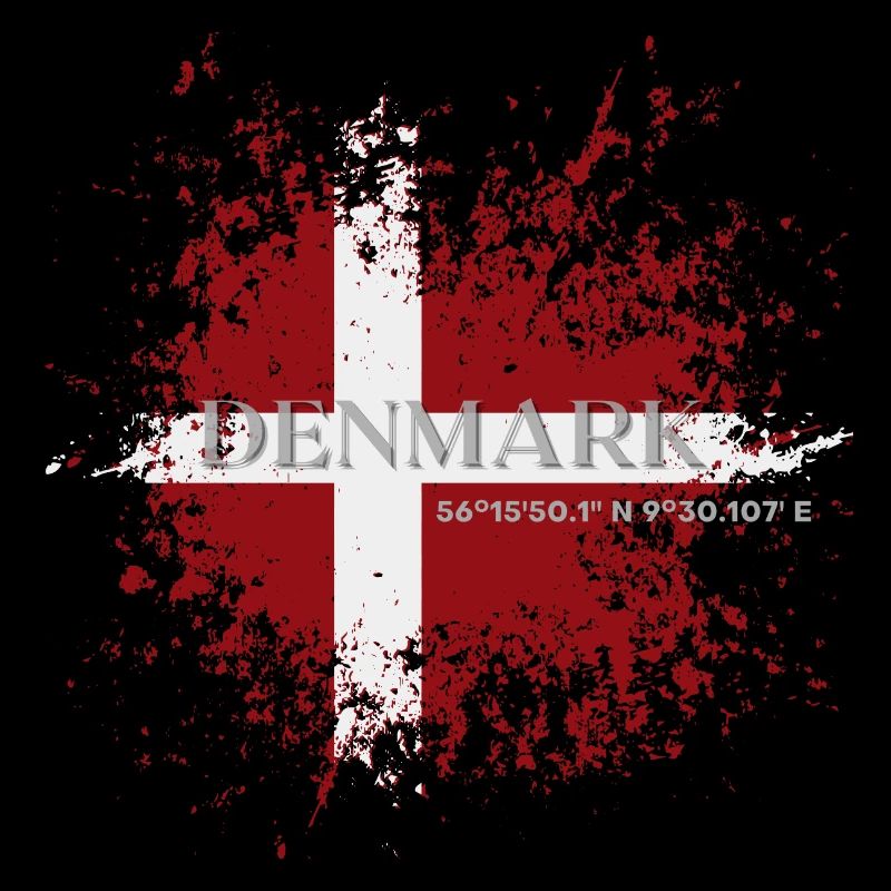 Drapeau du Danemark grunge, fierté danoise