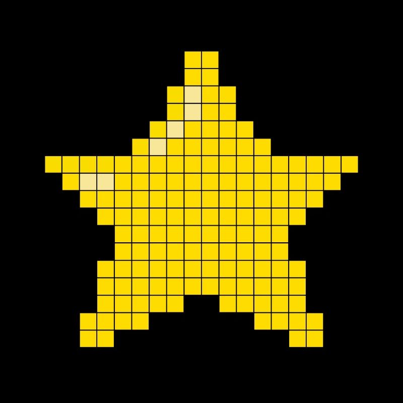 Verpixelter goldener Stern