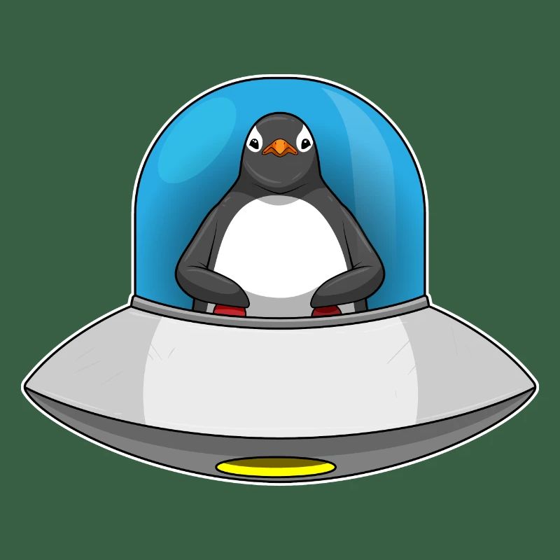 Penguin Spaceship Space