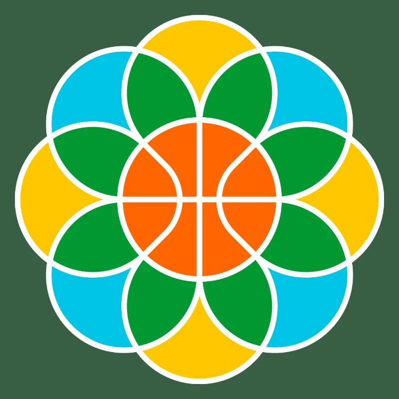 Fleur de Mandala de basket-ball