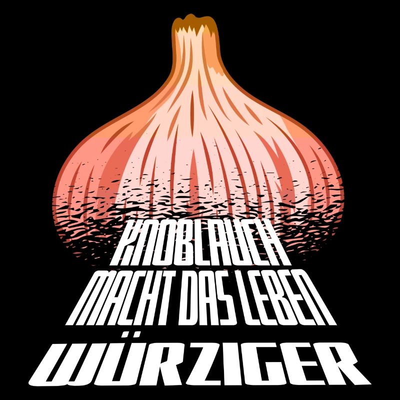 Kräftige Knoblauchgrafik mit fetter Typo