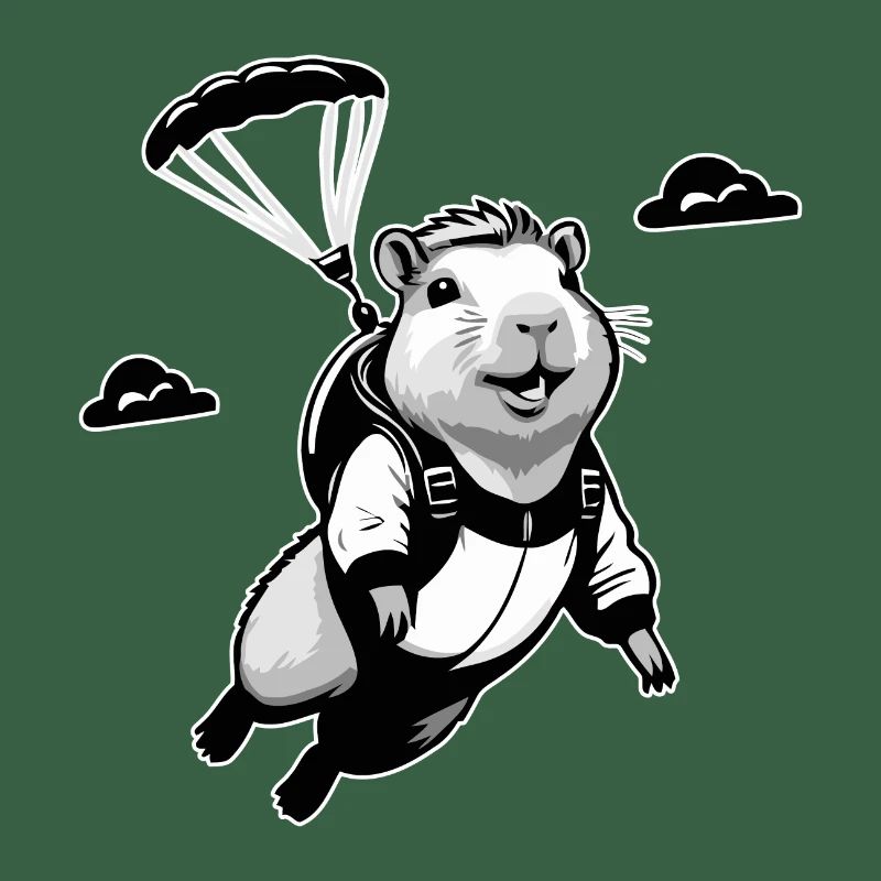 Capybara Skydiver Skydiving