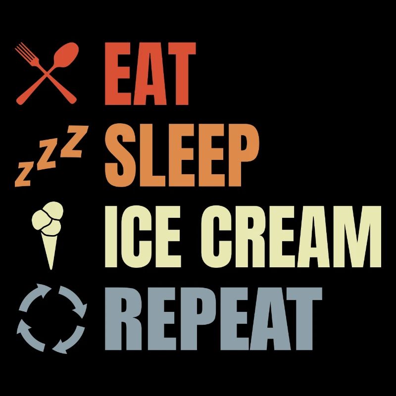 Répétition de la crème glacée Eat Sleep