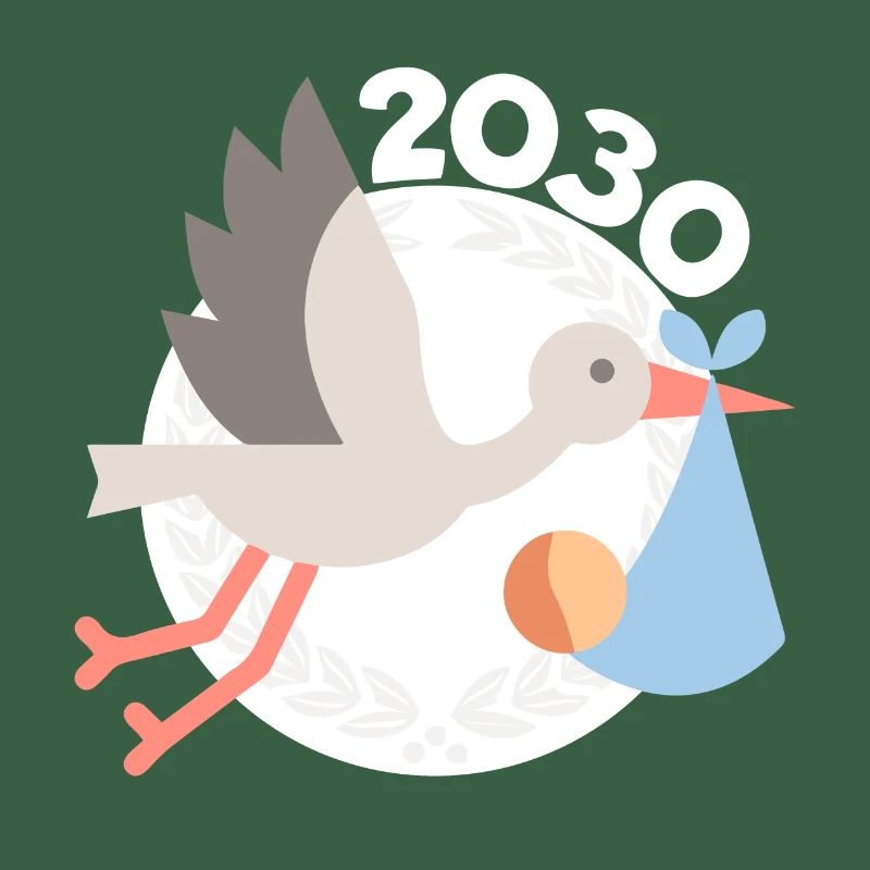 Cigogne avec bébé 2030