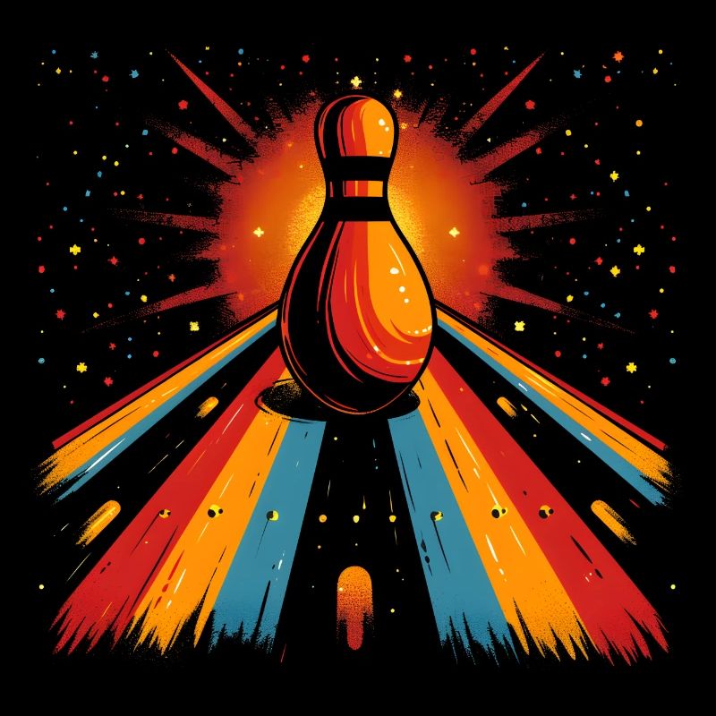 Bowling Dessin Vintage