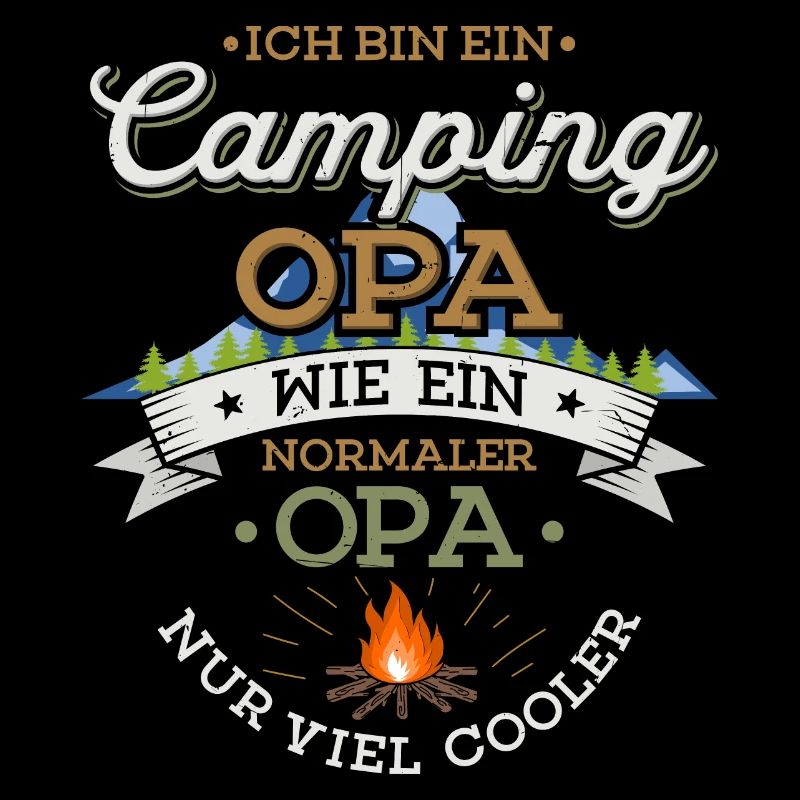 Camping Opa Lagerfeuer Camper Zelten Campingplatz