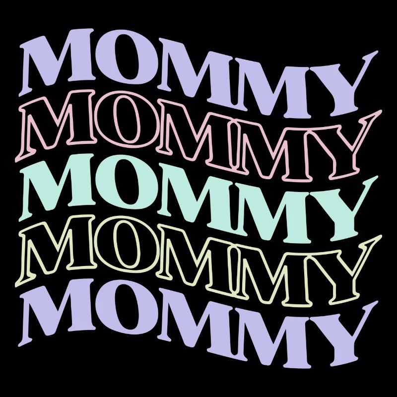 Pastel Mommy Retro Hippie für Muttertag