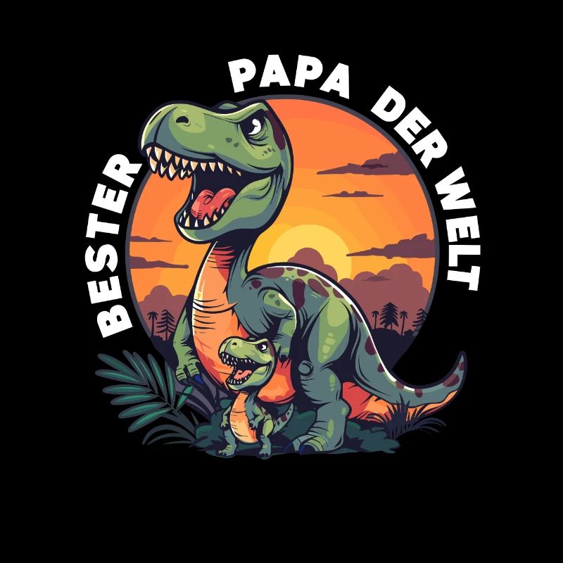 Papa Dinosaurier Bester Papa der Welt Spruch