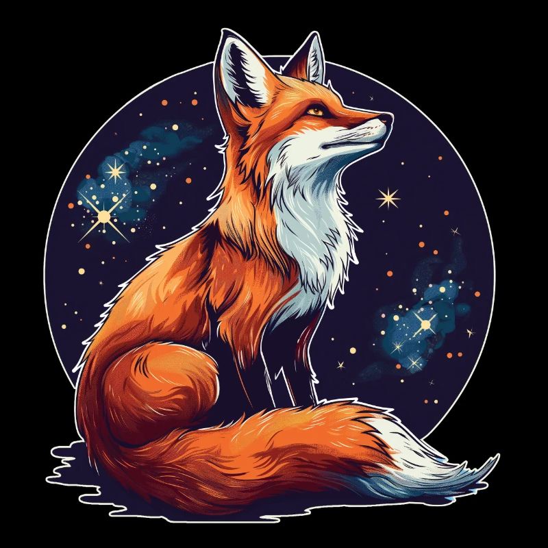 Renard avec des étoiles