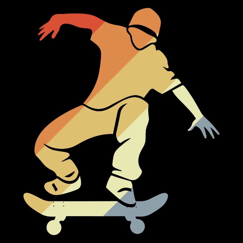 Vintage Skateboarder Grafik