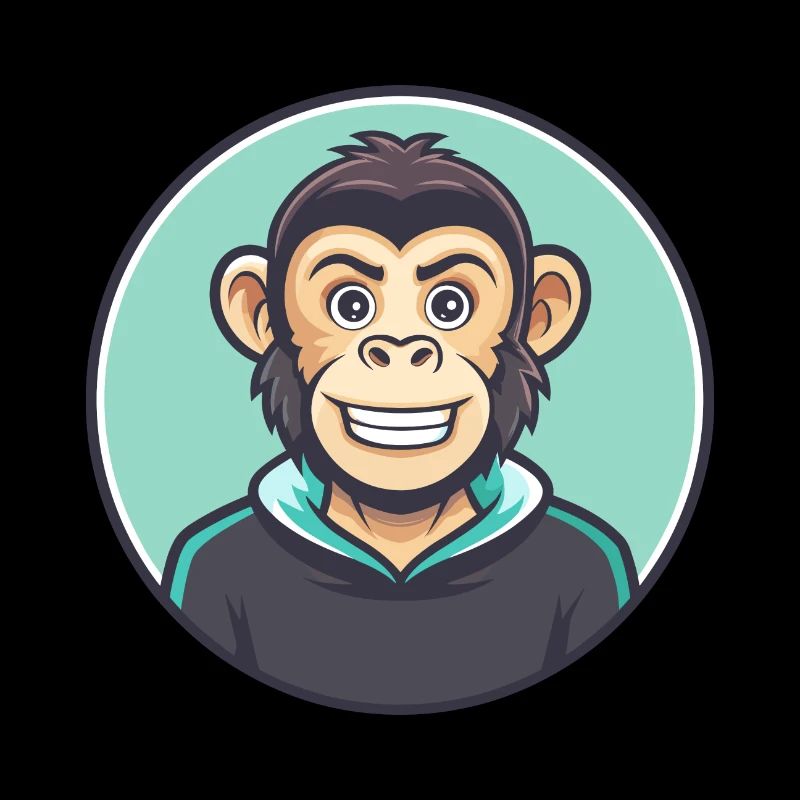 Monkey Kawaii Cartoon Character Animal Pet Face