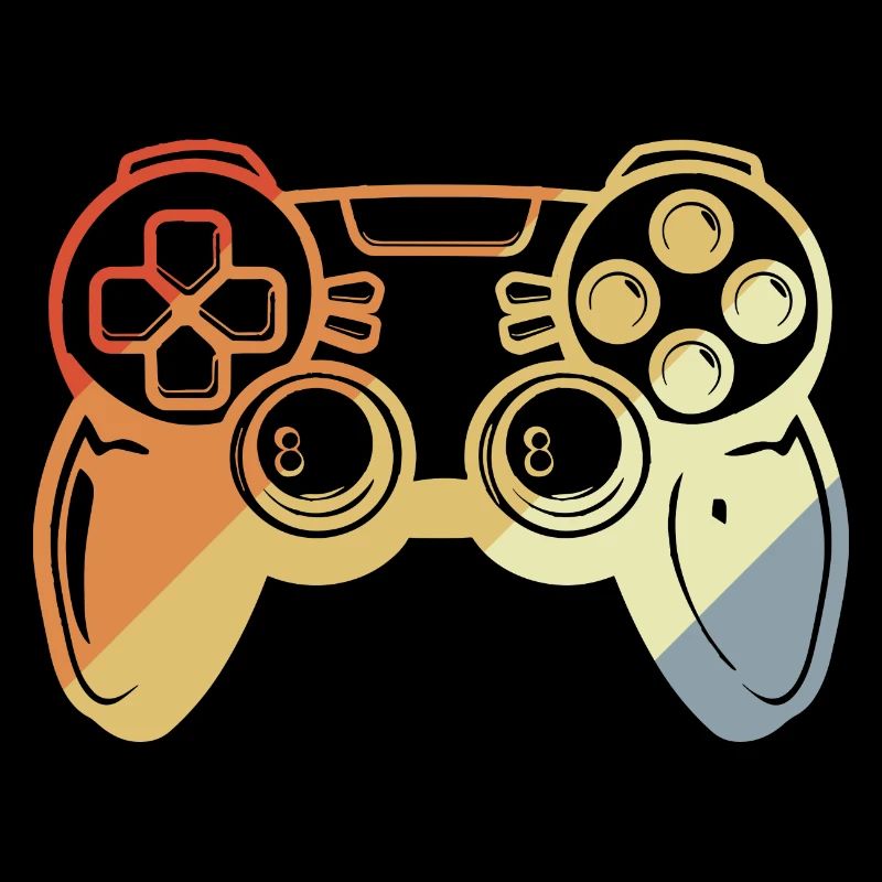 Vintage Gaming Controller Skizze