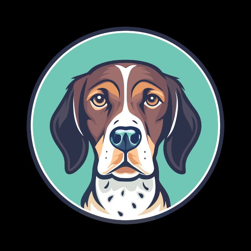 Alt Dänisch Pointer Hund Rasse Karikatur Kawaii