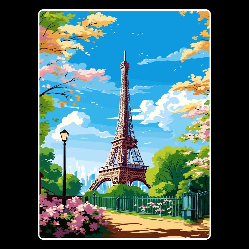 Paris Frankreich Reise Poster Souvenir Postkarte Farbe