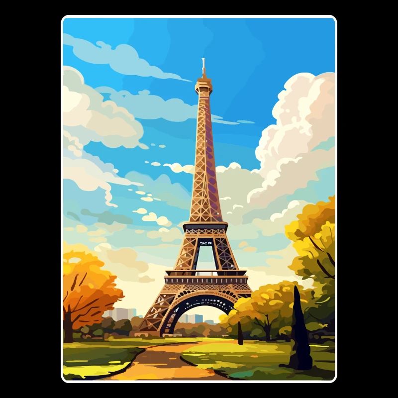 Paris Frankreich Reise Poster Souvenir Postkarte Farbe