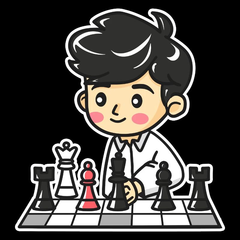 Chess Boy Cartoon