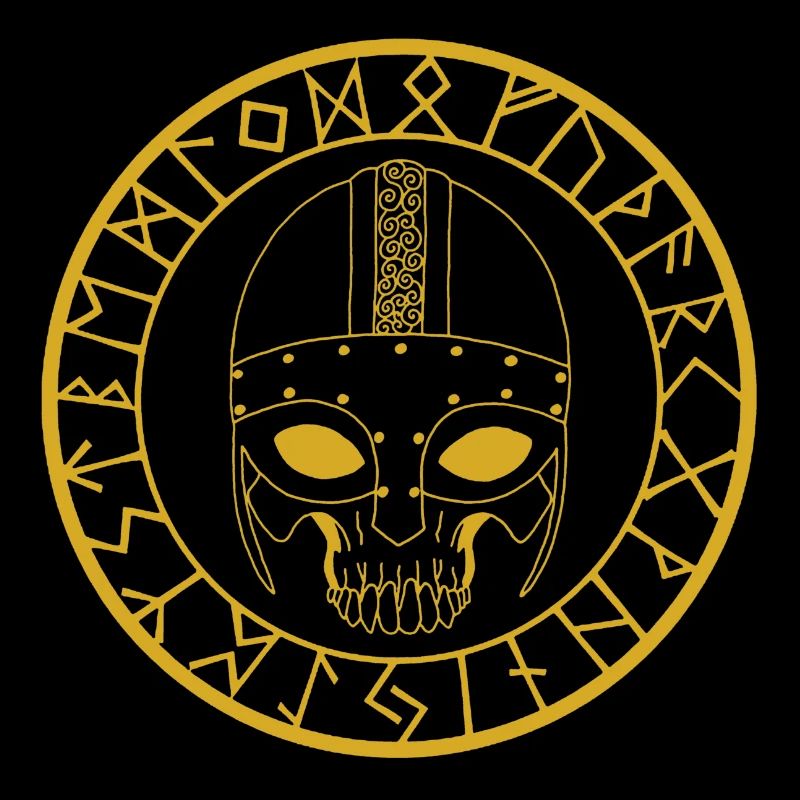 Wikinger Schädel (Gold)