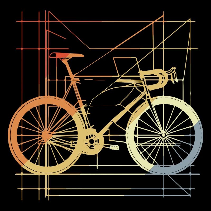 Dessin de vélo rétro