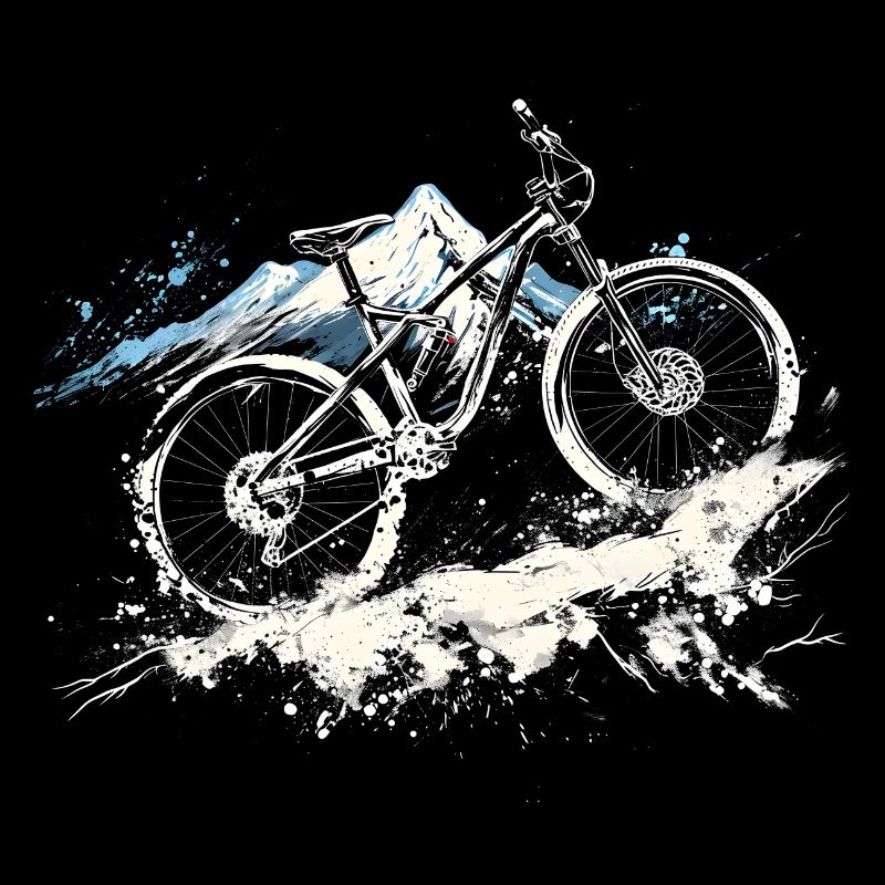 Mountainbiking Illustration