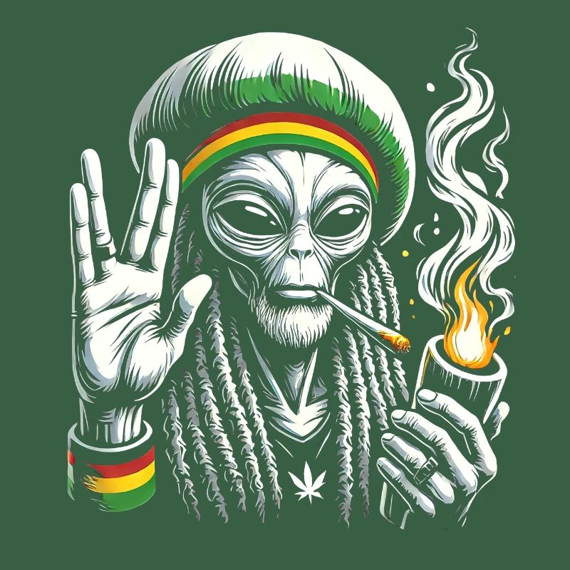 Rasta Alien – Chill und kosmische Vibes Design