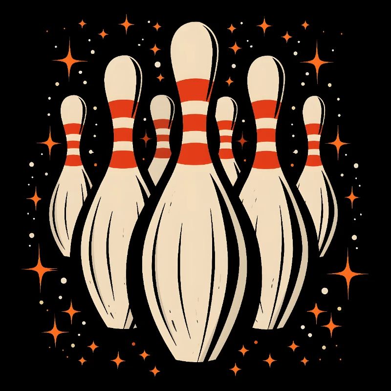 Quilles de bowling de dessin animé
