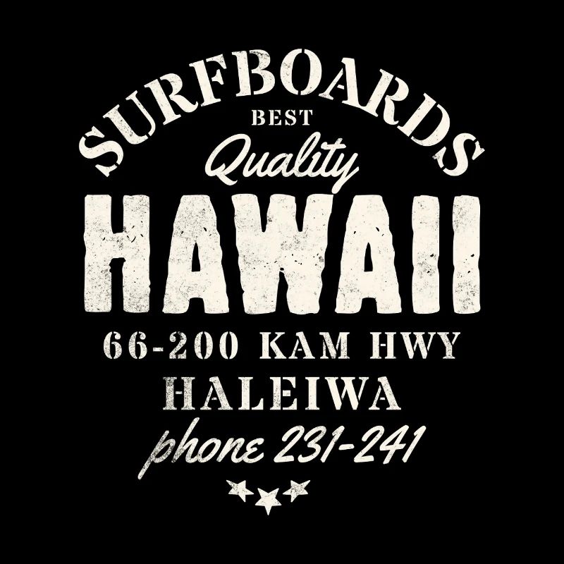 Retro Hawaii Surf Plate Design