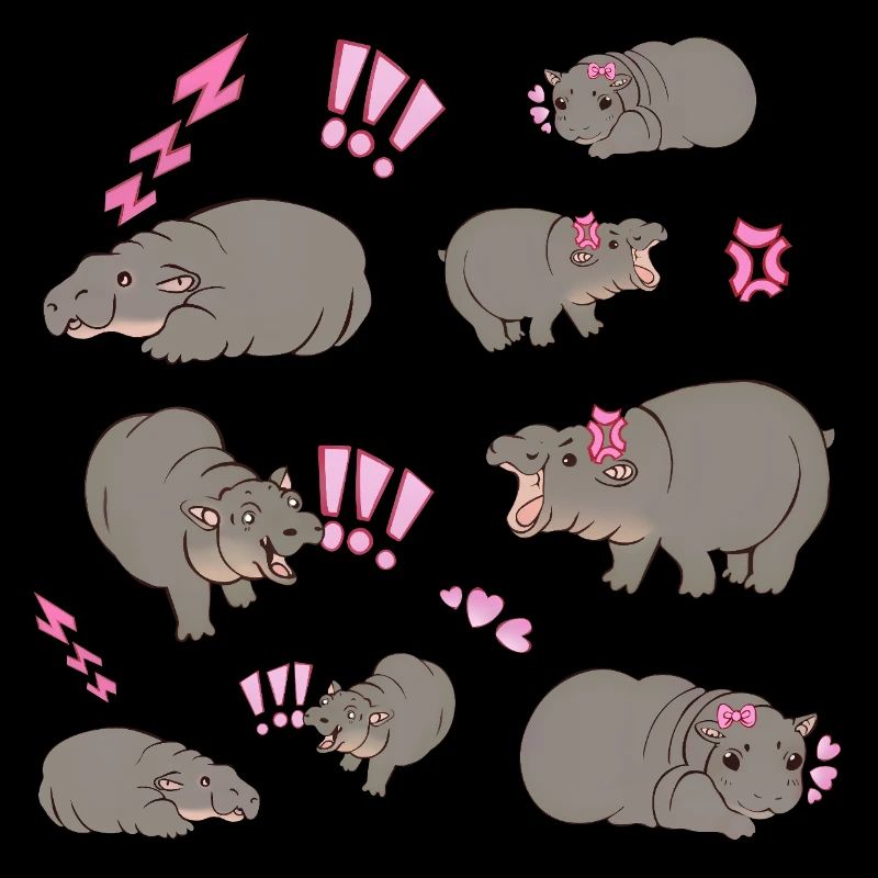 Mignon petit hippopotame nain / bébé hippopotame