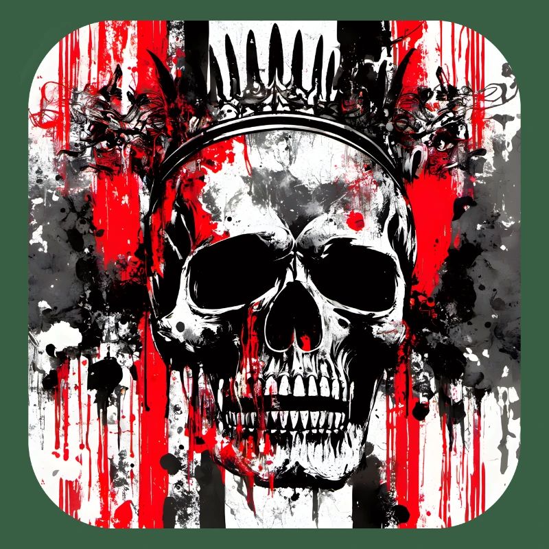 Crown Head Graffiti Skull