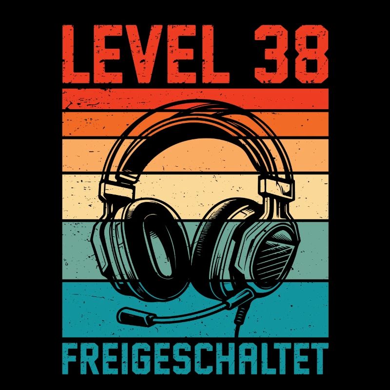 38. Geburtstag Männer Gamer Level 38 Unlocked