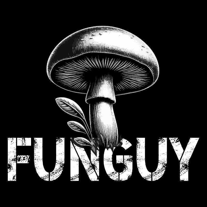 Design champignon avec lettrage