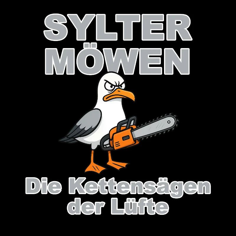 Sylt Seagulls Grey:Design by Dekoinsel Sylt