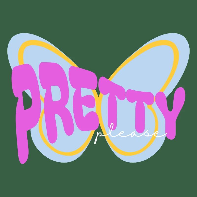"Pretty please" sarcastic print design