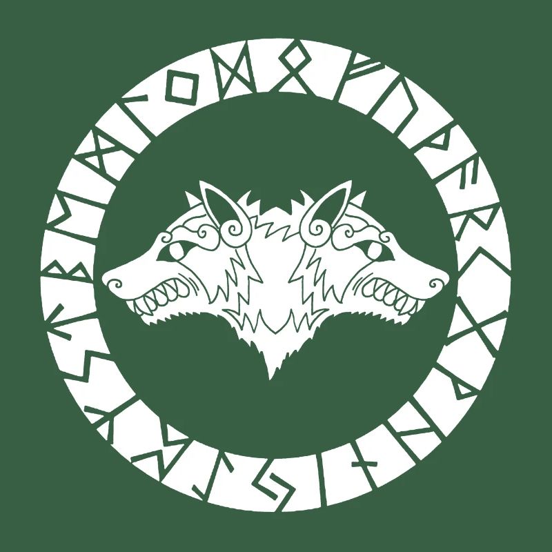 Wikingerwolf mit zwei Köpfen