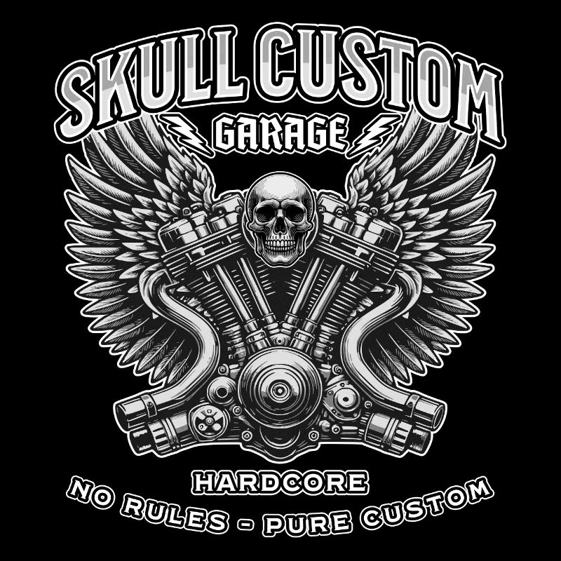 Skull Custom Garage – Biker & Screwdriver Design