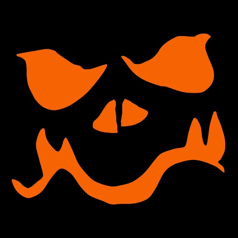 Minimalist Pumpkin Face Halloween