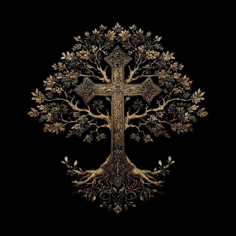 Croix Chrétienne Arbre Foi