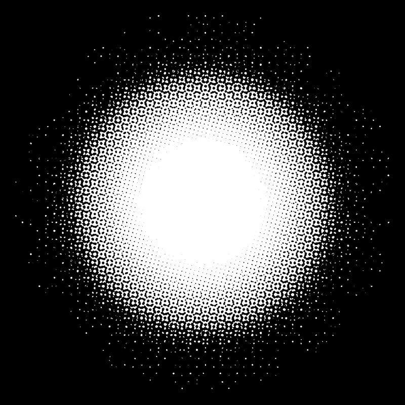 Illusion de lumière point de lune grille de conception cercle rond