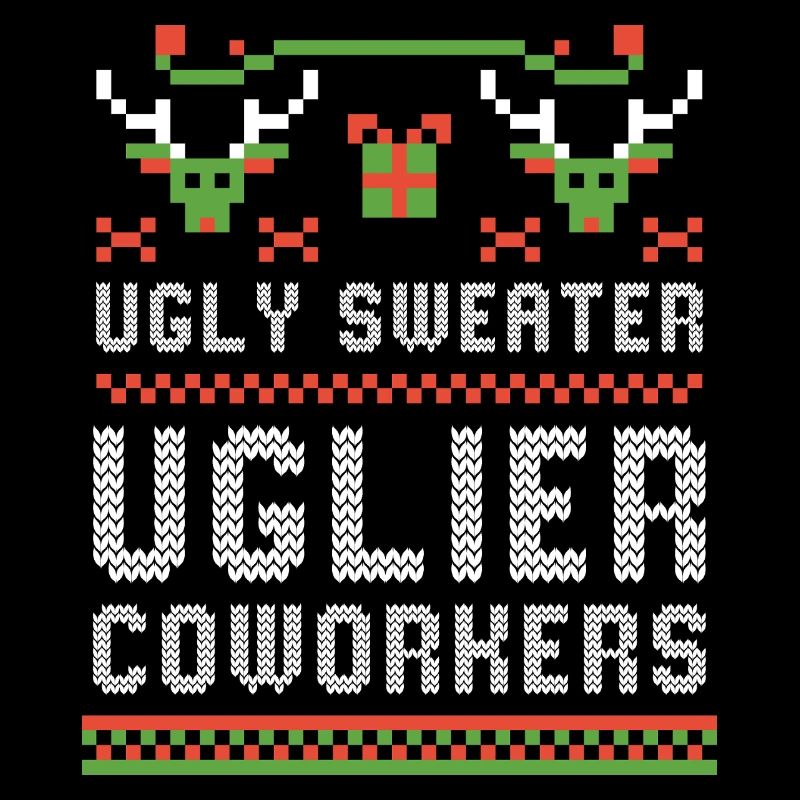 Pull moche Collègues de bureau à la fête de Noël drôles