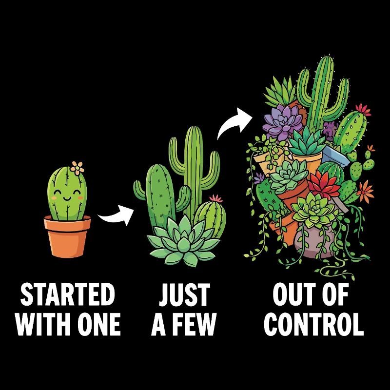Drôle de plante et de succulent collectionneur de cactus
