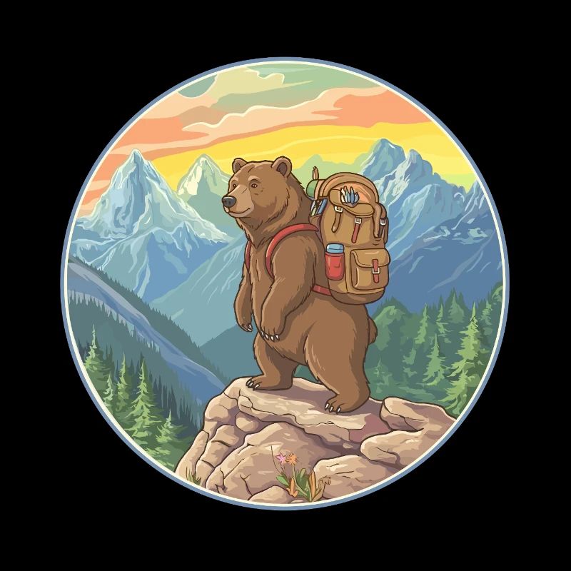 Randonnée d’ours mignons Camping Aventure en montagne