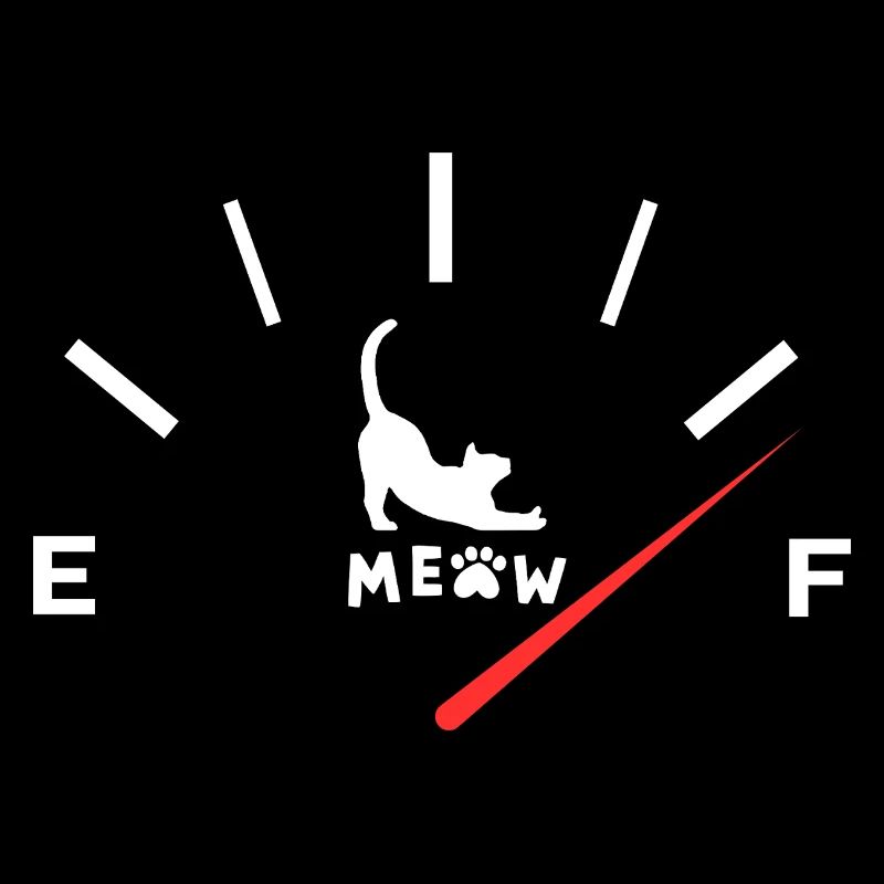 Humour drôle de chat avec jauge de carburant Gamon de chaton
