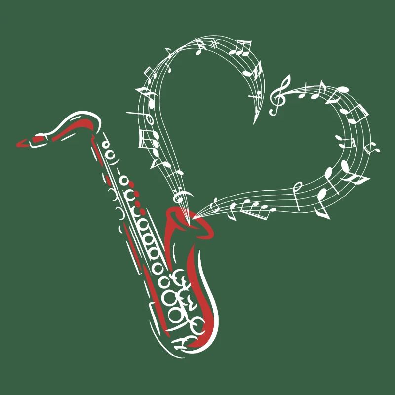 Saxofon Musikliebe Herz