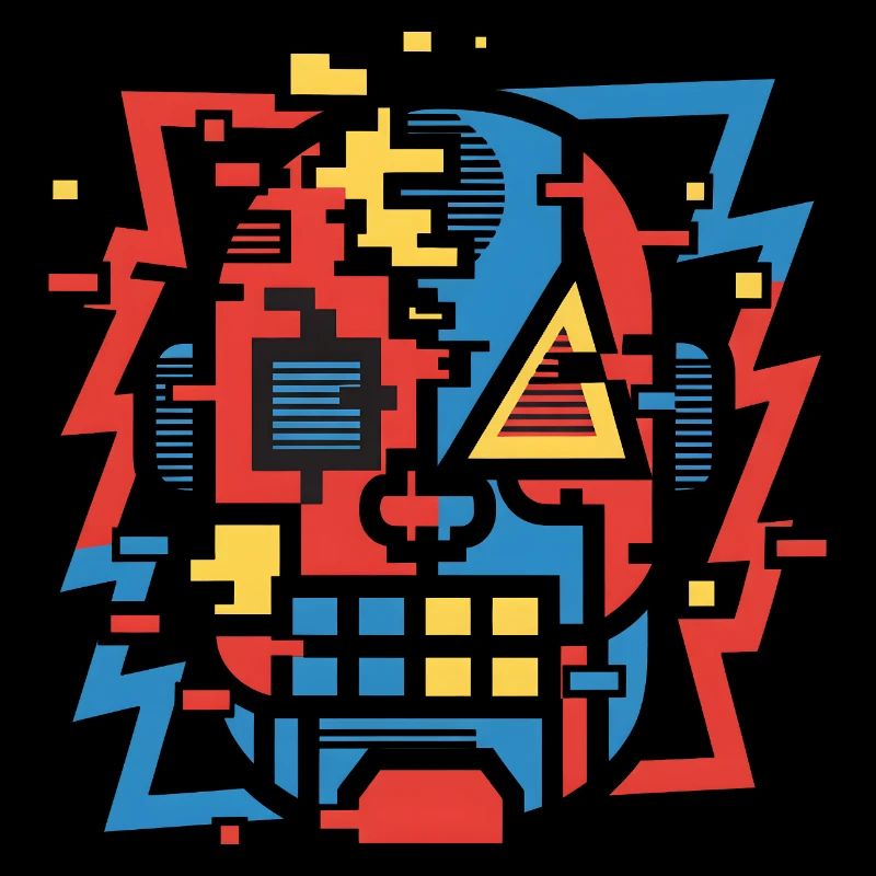 Abstract Glitch Face