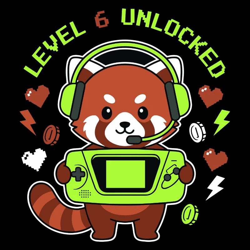 Level 6 Unlocked Red Panda Gamer