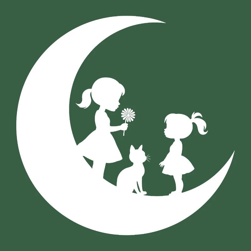 Silhouette de la Fêle Fleur sur la Lune