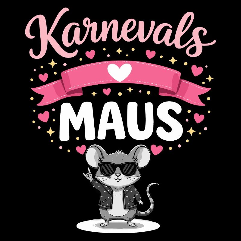 Karnevalsmaus Köln Damen Pink Alaaf Fasching