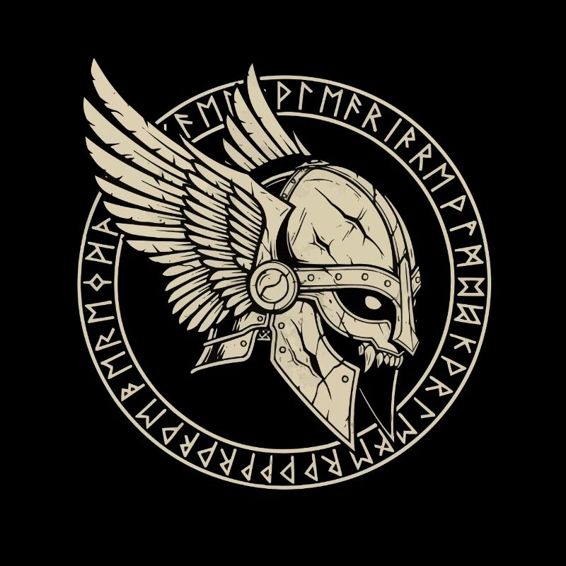 Wikinger Helm Runen Krieger