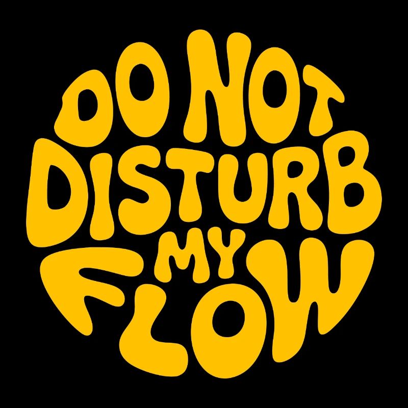 Ne dérange pas mon flux jaune marqué